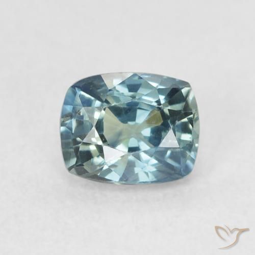 0.72ct Natürlicher Blaugrün Saphir, Kissen, VVS-VS