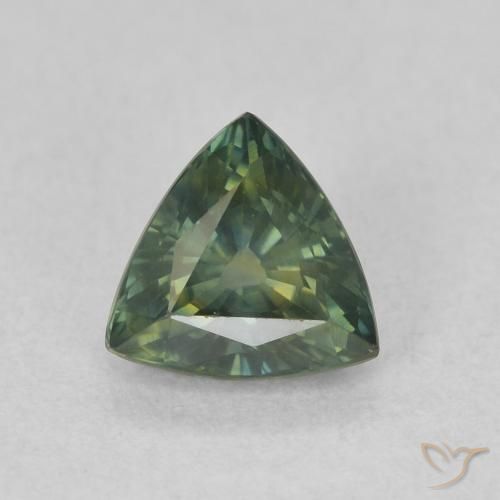 0.83ct Natürlicher Blaugrün Saphir, Trillion, VS