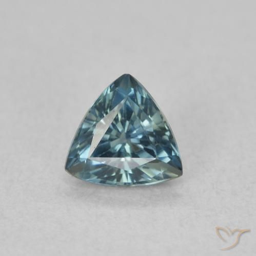 0.54ct Natürlicher Blaugrün Saphir, Trillion, VVS