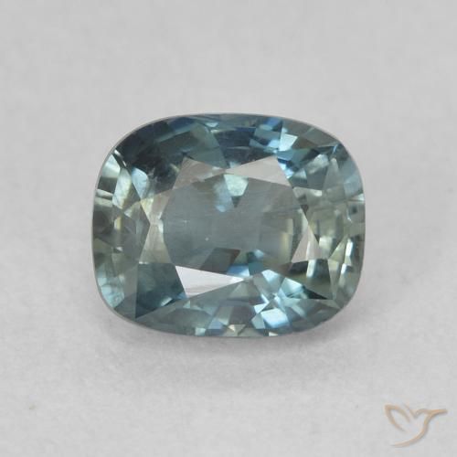 0.91ct Natürlicher Blaugrün Saphir, Kissen, VS