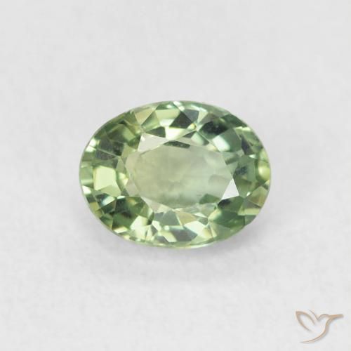 0.60ct Natürlicher Waldgrün Saphir, Oval, VVS