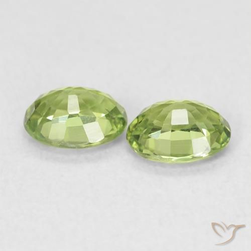 0.80 ct natürliche Helles Waldgrün Saphir-Edelsteine, Oval, VS