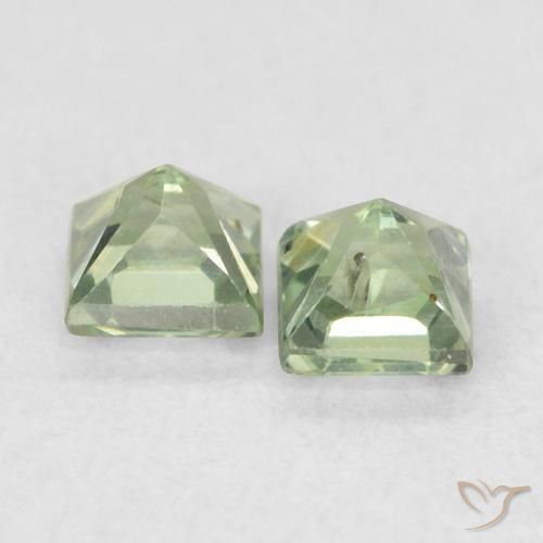 0.47 ct natürliche Mittelgrün Saphir-Edelsteine, Quadrat, VS