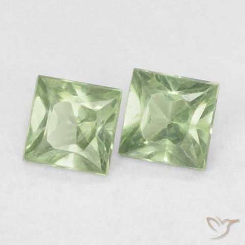 0.35 ct natürliche Waldgrün Saphir-Edelsteine, Quadrat, VS