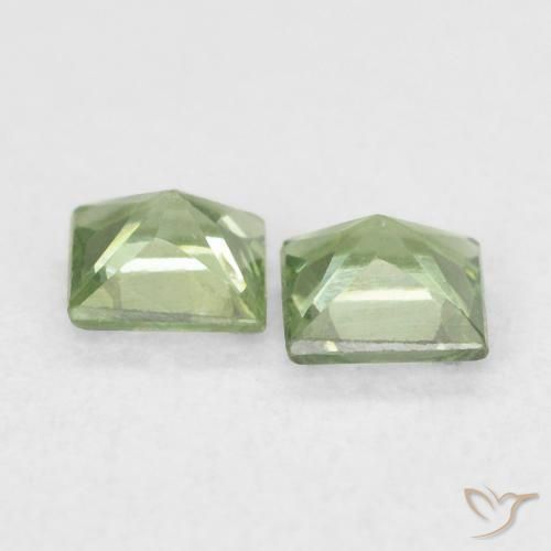 0.35 ct natürliche Waldgrün Saphir-Edelsteine, Quadrat, VS