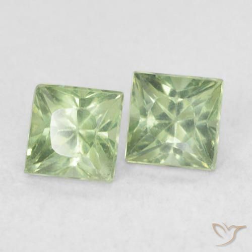 0.43 ct natürliche Mittelgrün Saphir-Edelsteine, Quadrat, VS