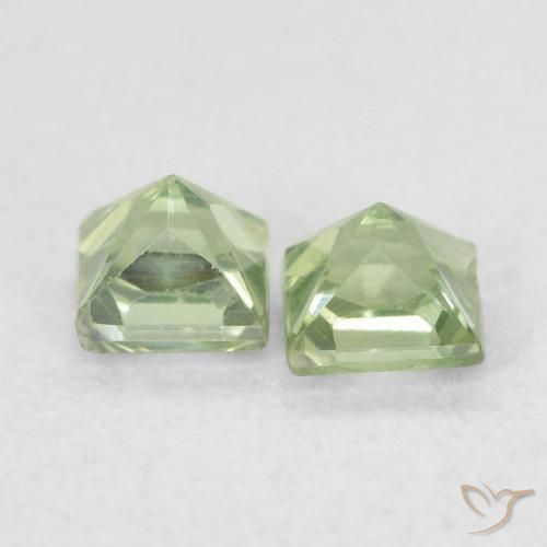 0.43 ct natürliche Mittelgrün Saphir-Edelsteine, Quadrat, VS