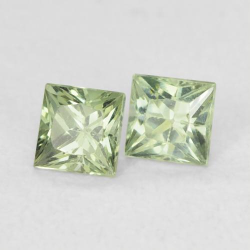 0.43 ct natürliche hellgrün Saphir-Edelsteine, Quadrat, VS