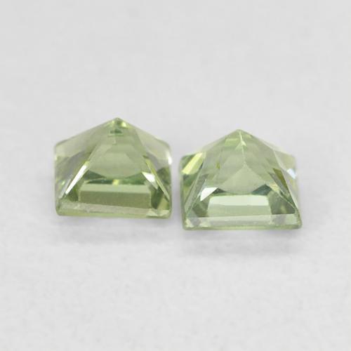 0.43 ct natürliche hellgrün Saphir-Edelsteine, Quadrat, VS