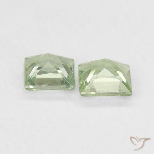 0.36 ct natürliche Helles Salbeigrün Saphir-Edelsteine, Quadrat, VS