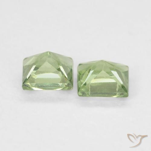 0.40 ct natürliche Medium Light Green Saphir-Edelsteine, Quadrat, VS