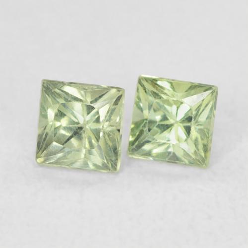 0.48 ct natürliche Medium Light Green Saphir-Edelsteine, Quadrat, VS