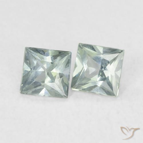 0.32 ct natürliche Bläulich-grün Saphir-Edelsteine, Quadrat, VS