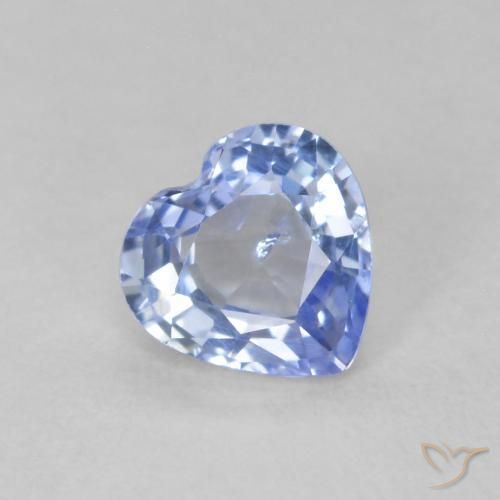0.60ct Natürlicher Pastellblau Saphir, Herz, VS-SI