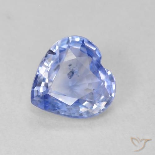 0.60ct Natürlicher Pastellblau Saphir, Herz, VS-SI