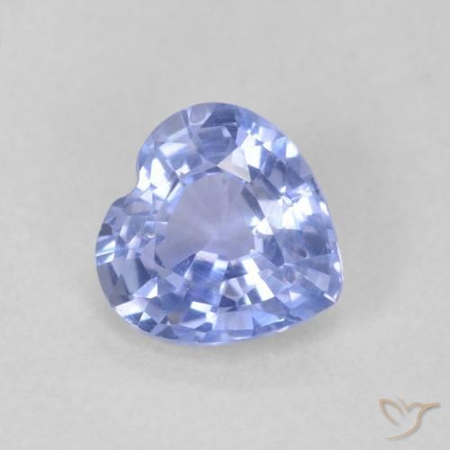 0.70ct Natürlicher Pastellblau Saphir, Herz, VS