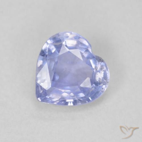 0.63ct Natürlicher Hellviolettes Blau Saphir, Herz, VS
