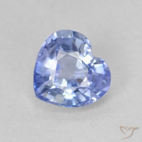 0.76ct Natürlicher Pastellblau Saphir, Herz, VS