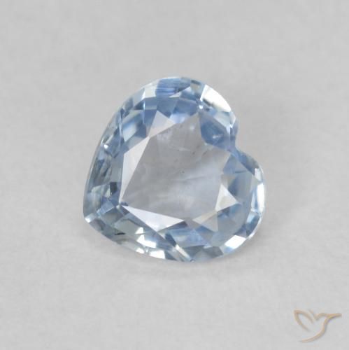 0.51ct Natürlicher hellblau Saphir, Herz, VS