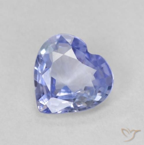 0.65ct Natürlicher hellblau Saphir, Herz, VS