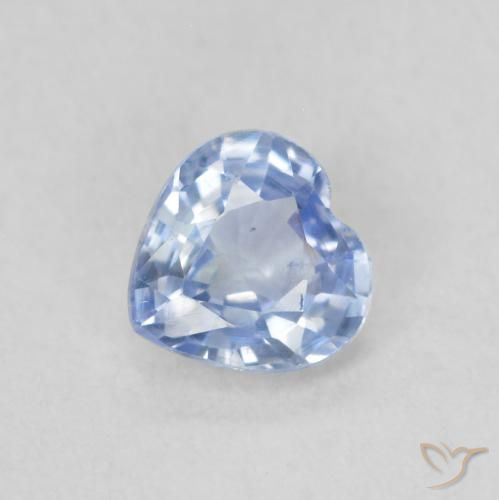 0.46ct Natürlicher Pastellblau Saphir, Herz, VS