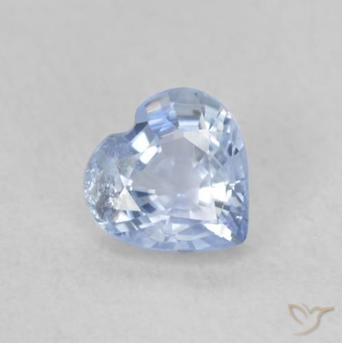 0.47ct Natürlicher Pastellblau Saphir, Herz, VS-SI