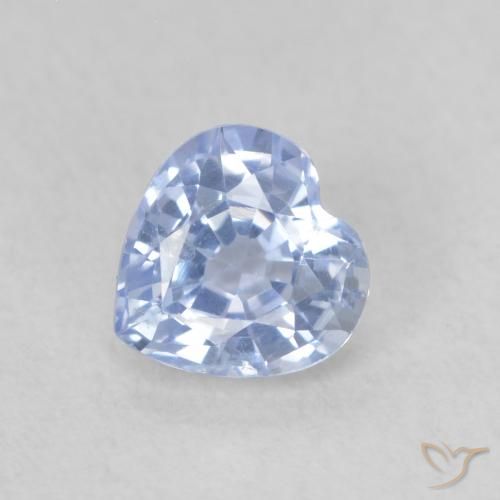 0.58ct Natürlicher Pastellblau Saphir, Herz, VS
