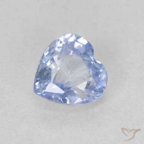 0.57ct Natürlicher Pastellblau Saphir, Herz, VS