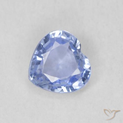0.45ct Natürlicher Pastellblau Saphir, Herz, VS