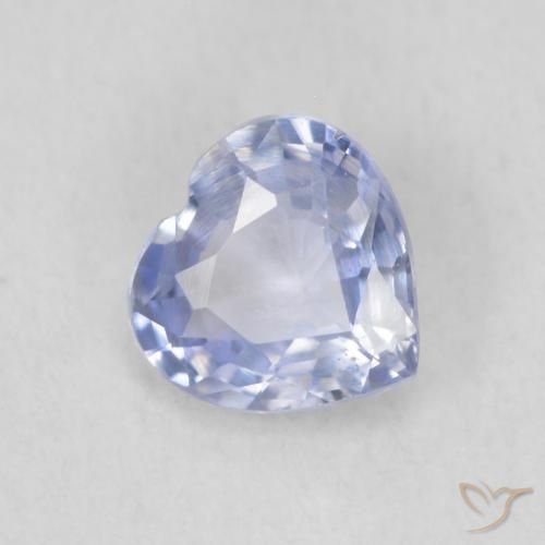 0.59ct Natürlicher violett-blau Saphir, Herz, VS