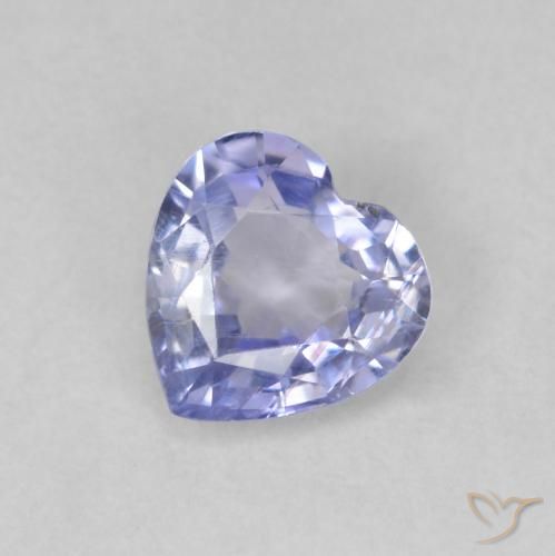 0.52ct Natürlicher hellblau Saphir, Herz, VS