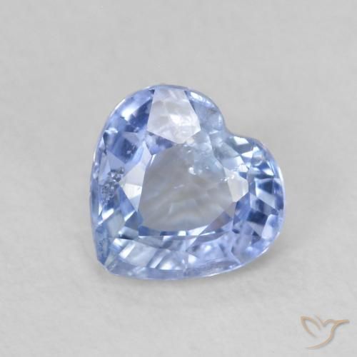 0.69ct Natürlicher hellblau Saphir, Herz, VS