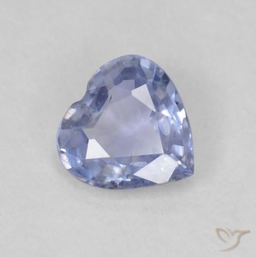 0.51ct Natürlicher hellblau Saphir, Herz, VS