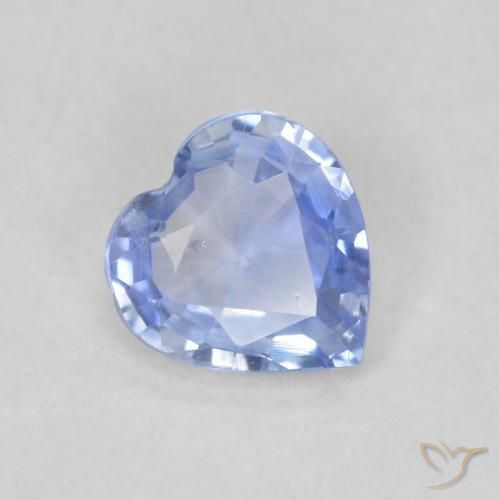 0.54ct Natürlicher Pastellblau Saphir, Herz, VS