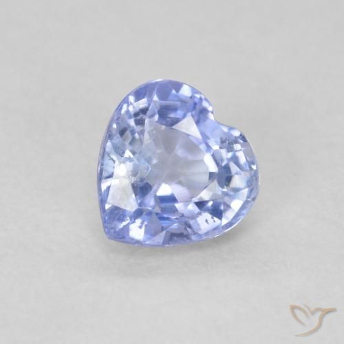 0.56ct Natürlicher Pastellblau Saphir, Herz, VS