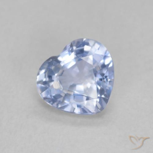0.55ct Natürlicher Pastellblau Saphir, Herz, VS, Photo A
