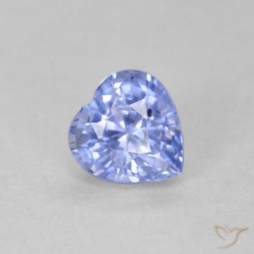 0.62ct Natürlicher hellblau Saphir, Herz, VS