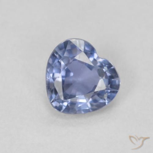 0.48ct Natürlicher hellblau Saphir, Herz, VS