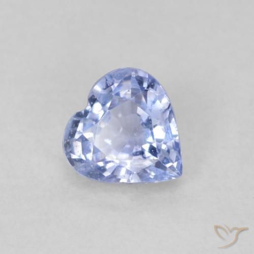 0.47ct Natürlicher hellblau Saphir, Herz, VS