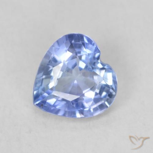 0.56ct Natürlicher Pastellblau Saphir, Herz, VVS-VS