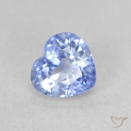 0.54ct Natürlicher Pastellblau Saphir, Herz, VVS-VS