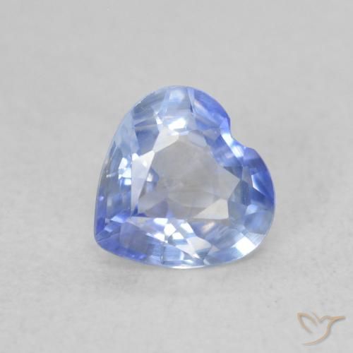 0.54ct Natürlicher Pastellblau Saphir, Herz, VVS-VS