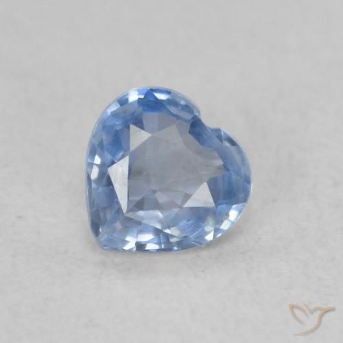 0.43ct Natürlicher hellblau Saphir, Herz, VVS-VS