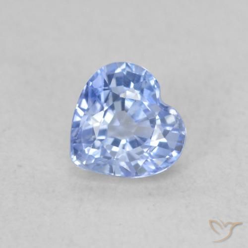 0.50ct Natürlicher Pastellblau Saphir, Herz, VVS-VS