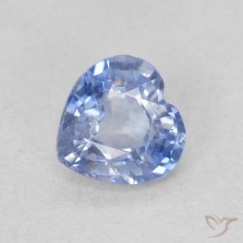 0.58ct Natürlicher hellblau Saphir, Herz, VVS-VS