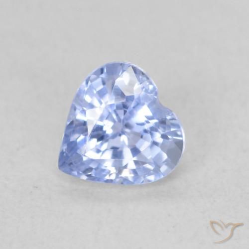 0.49ct Natürlicher Pastellblau Saphir, Herz, VVS-VS