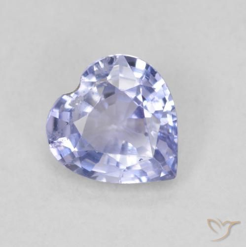 0.63ct Natürlicher Baby blau Saphir, Herz, VS