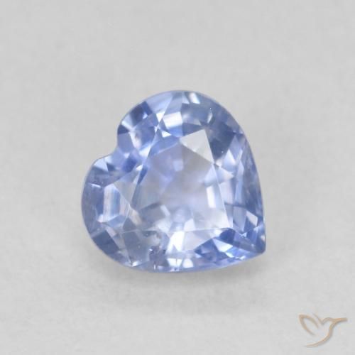 0.68ct Natürlicher Pastellblau Saphir, Herz, VS