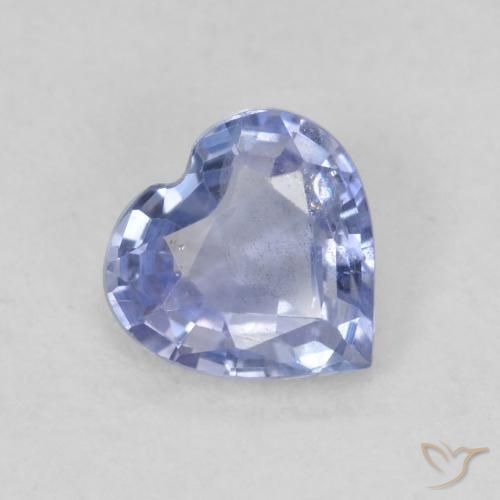 0.57ct Natürlicher Pastellblau Saphir, Herz, VS