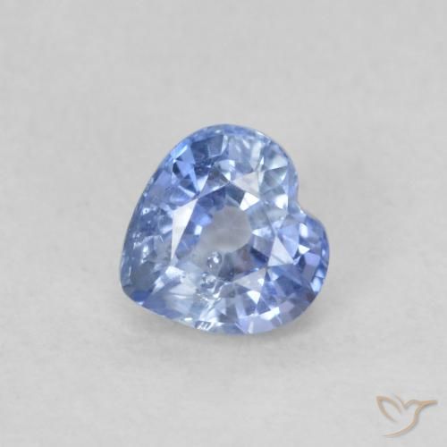 0.55ct Natürlicher Pastellblau Saphir, Herz, VS